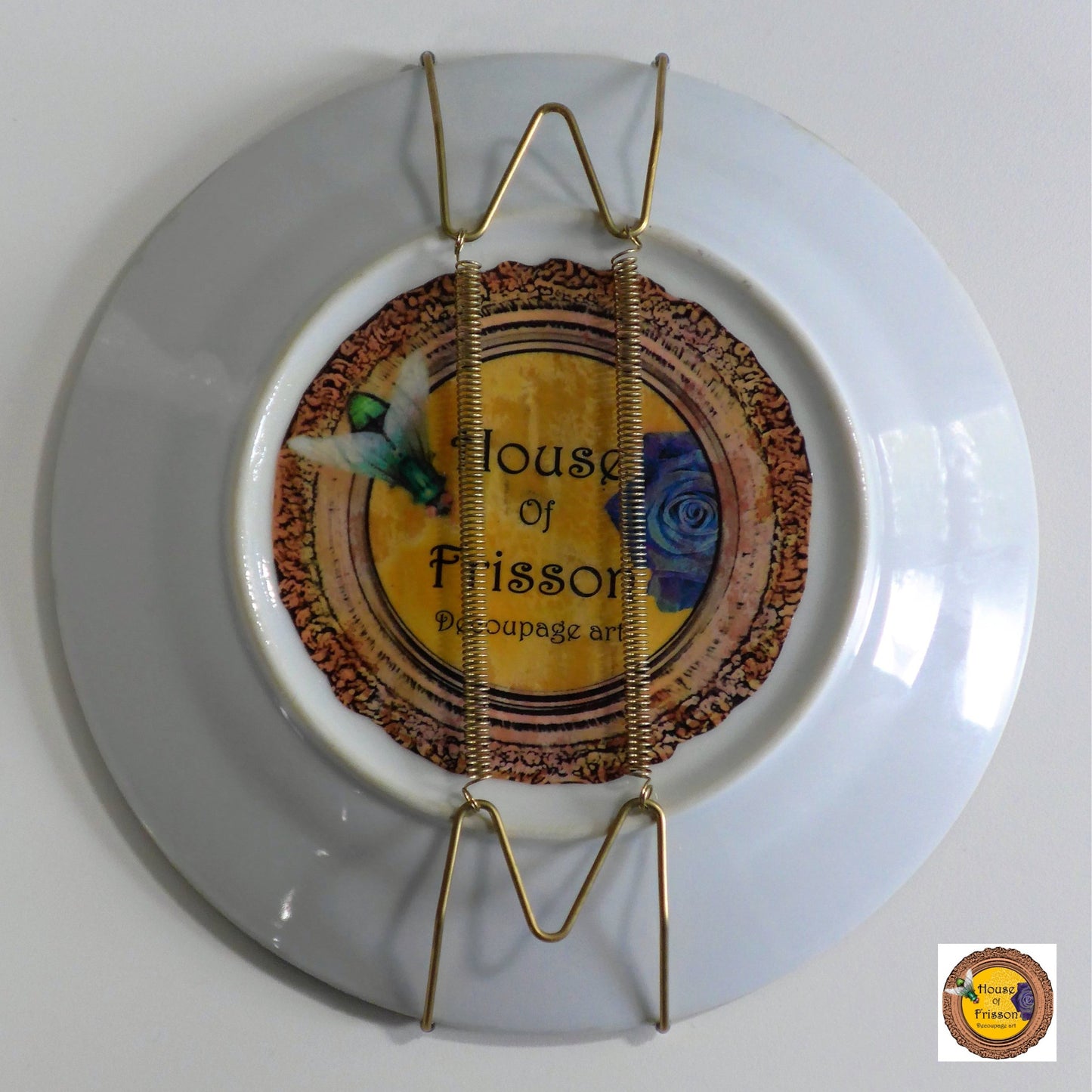House of Frisson Boo Gold Wall Plate  back