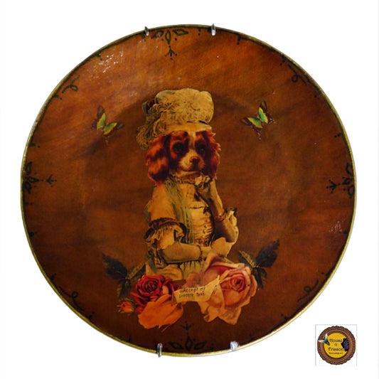 House of Frisson Lady Dog Head Bronze Wall Plate front